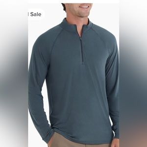 Men’s freefly flex bamboo quarter zip. Midnight blue color. Never worn. NWT